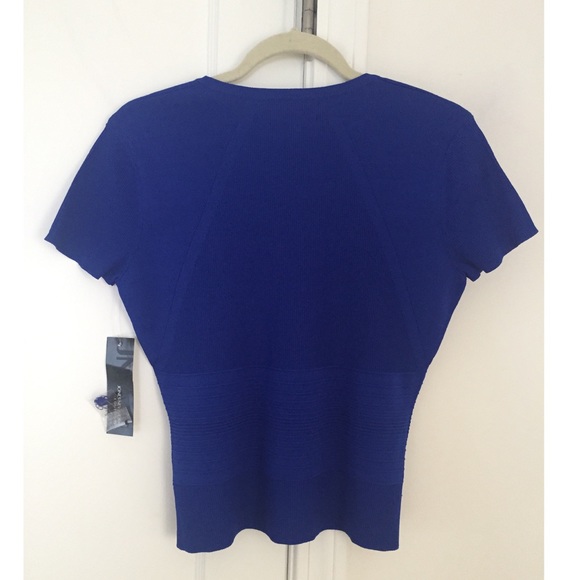 🚫SOLD NWT Jones New York Jewel Tone Blue Top PM - Picture 3 of 8